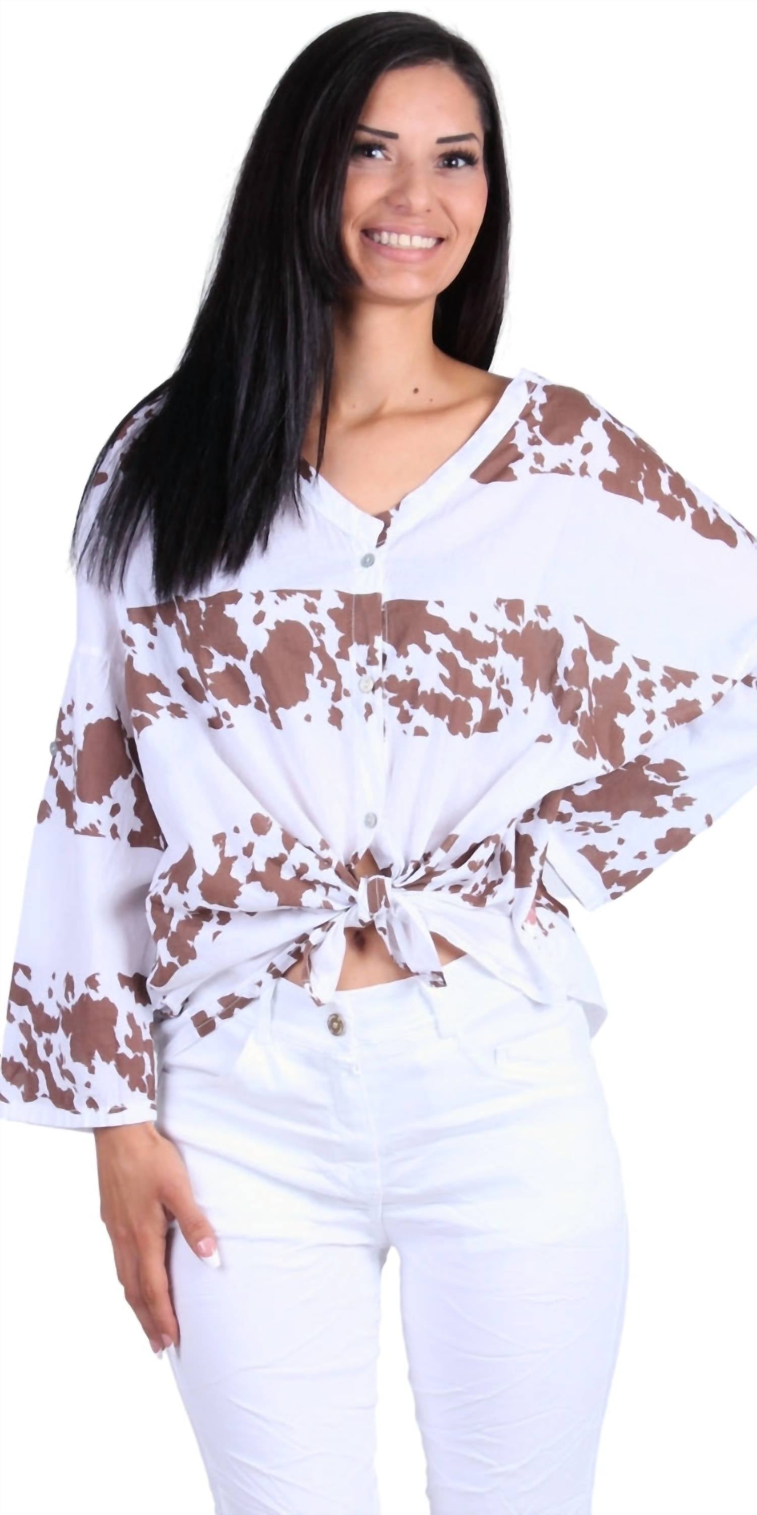 Gigi Moda - Masseria V-neck Button-down Shirt