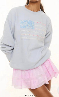 Loveshackfancy - Flag Long Sleeve Sweater