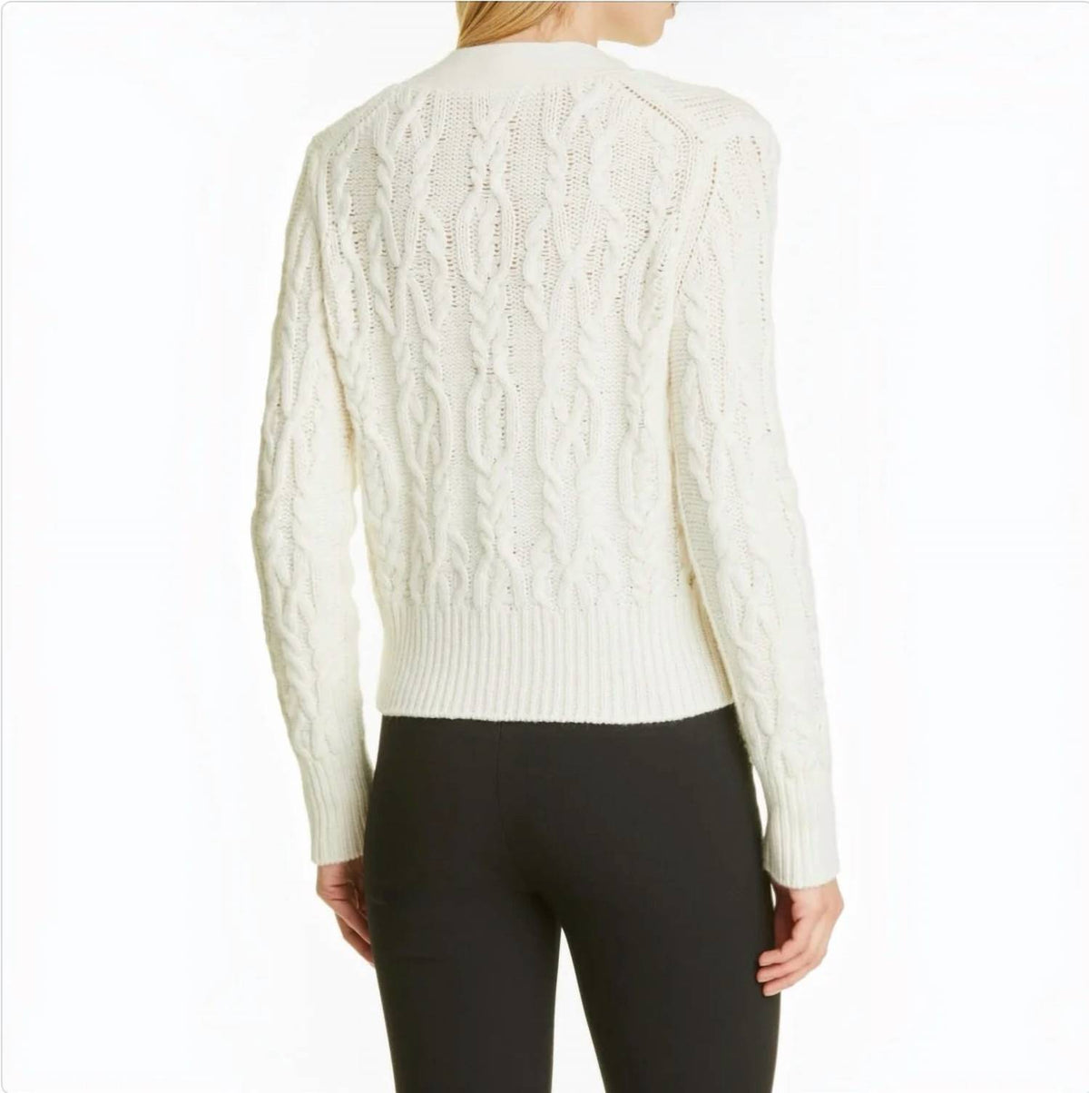 Vince - Women's Triple Braid Cable Wool Cashmere Cardigan