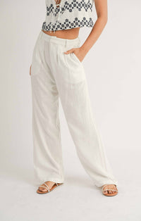 Sage The Label - Sandy Cove Pleated Linen Pants