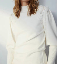 Melissa Nepton - Josie Fringe Cable Knit Sweater