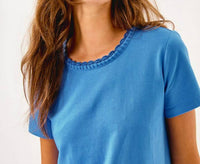 Lilly Pulitzer Clairmont Crochet Trimmed Knit Top in sunwashed blue - women's blouse - view 4