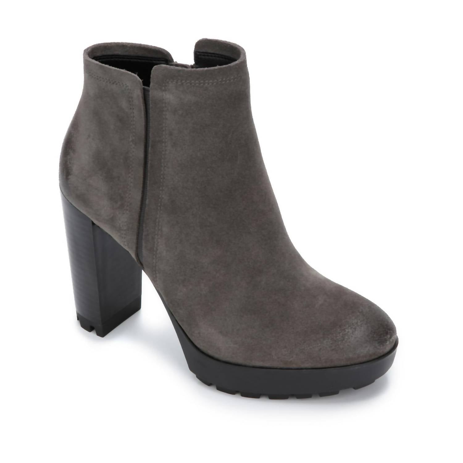 Kenneth Cole - Womens Justin Lug Chelsea PG Faux Leather Ankle Boots