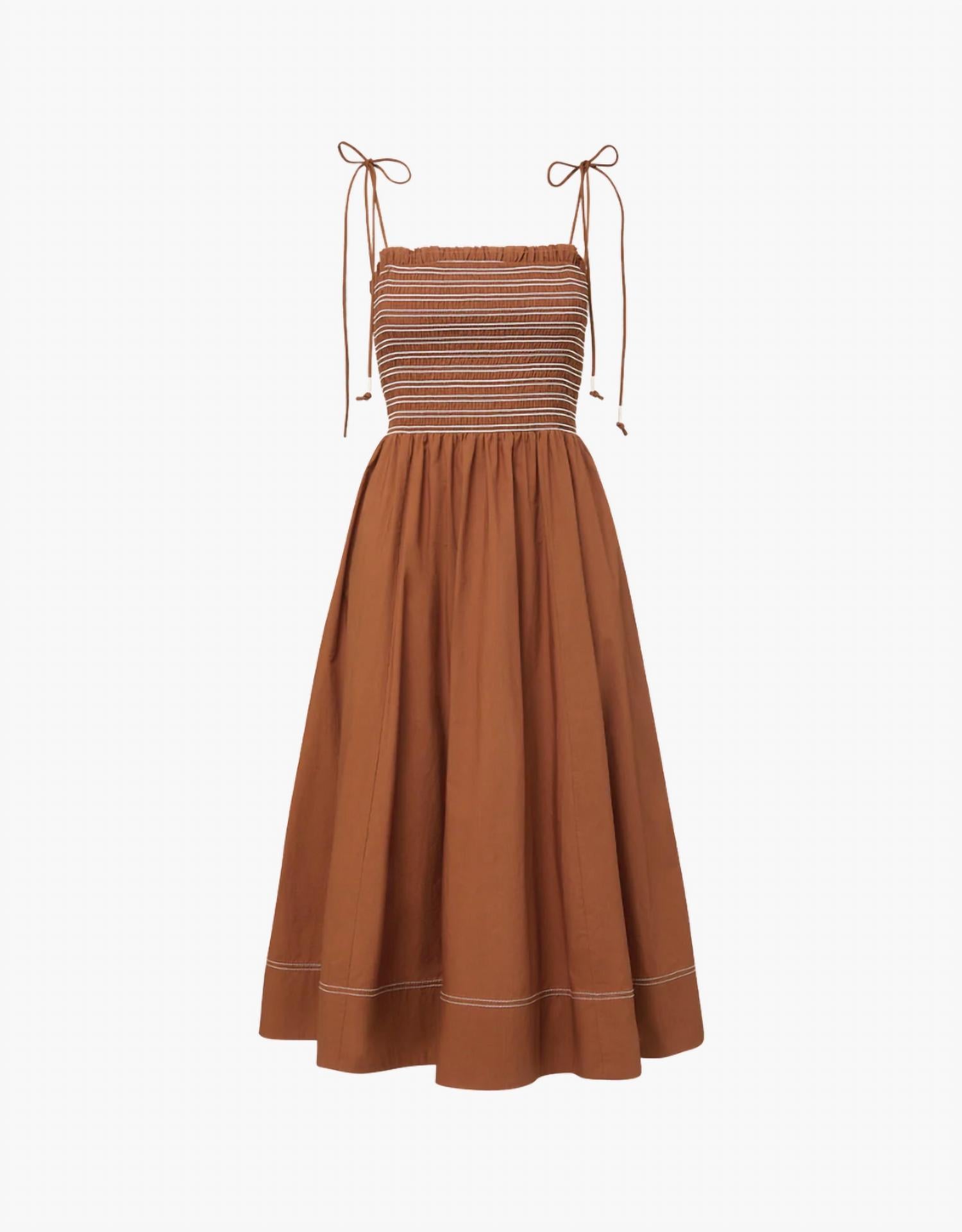 Veronica Beard - Kaela Smocked Midi Dress