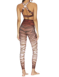 Beach Riot Jungle Piper Legging in rust - women's pants - detail view