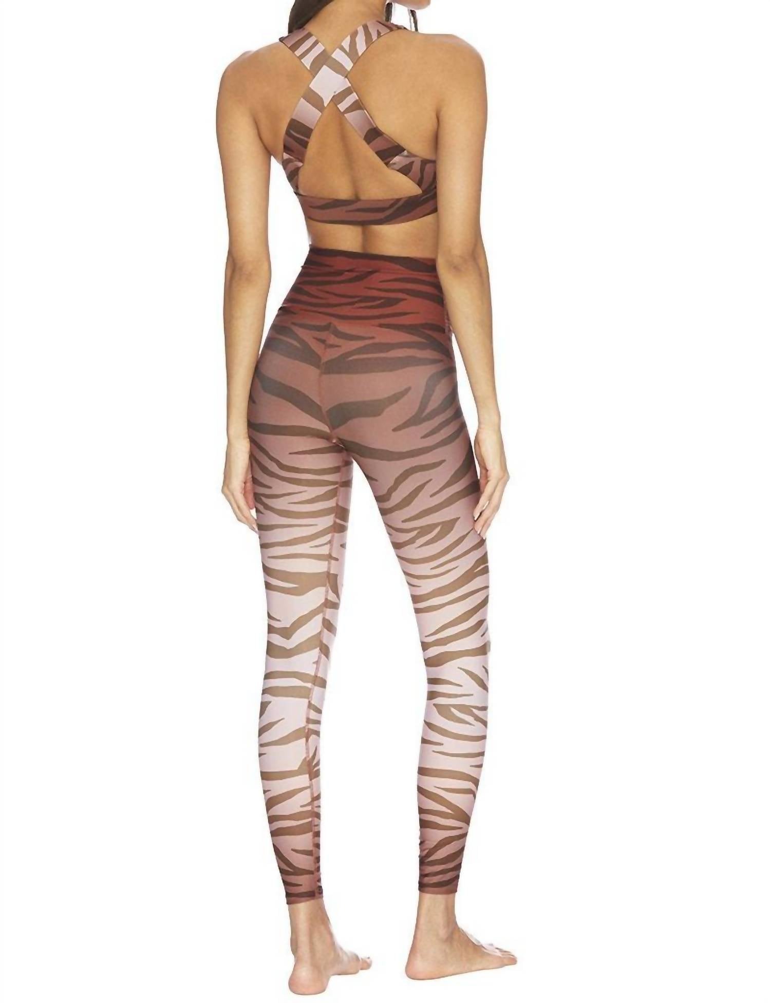 Beach Riot Jungle Piper Legging in rust - women's pants - detail view