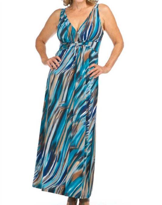 Papillon - MARBLE PRINT GRECIAN MAXI DRESS