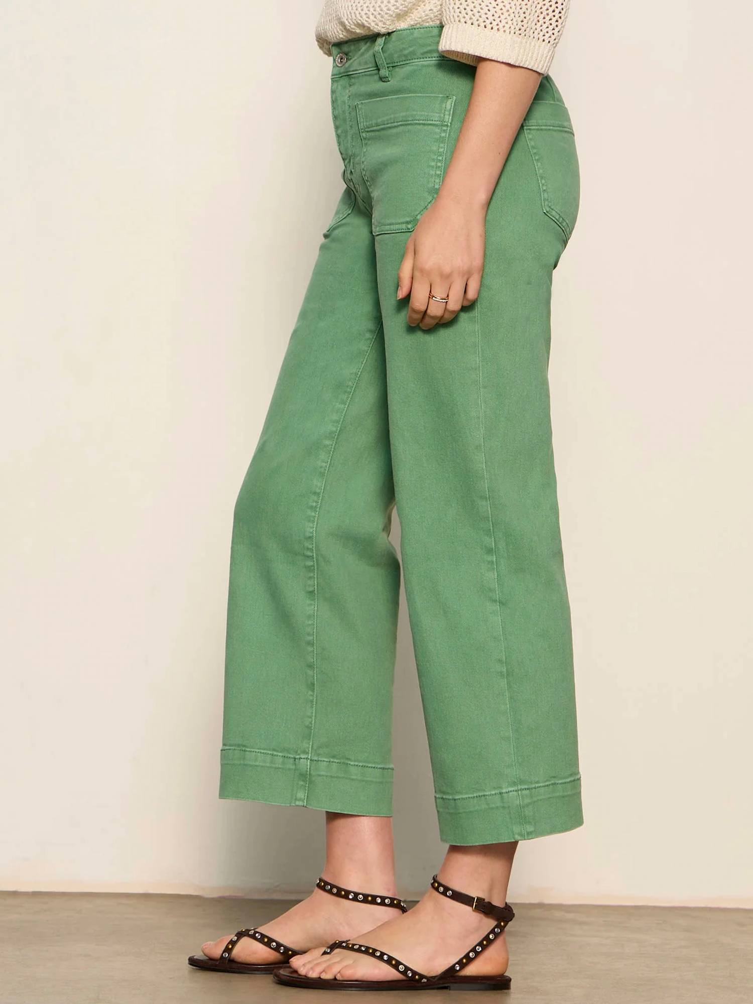 Sandy Liang - Marine Crop Straight Leg Jeans