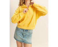 Hyfve - Pullover Half Zip Up Terry Sweatshirt