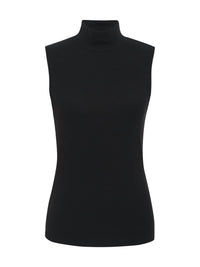 Sanctuary Essential Sleeveless Mock Neck Tank Top in black 1 - women's tank top - view 6