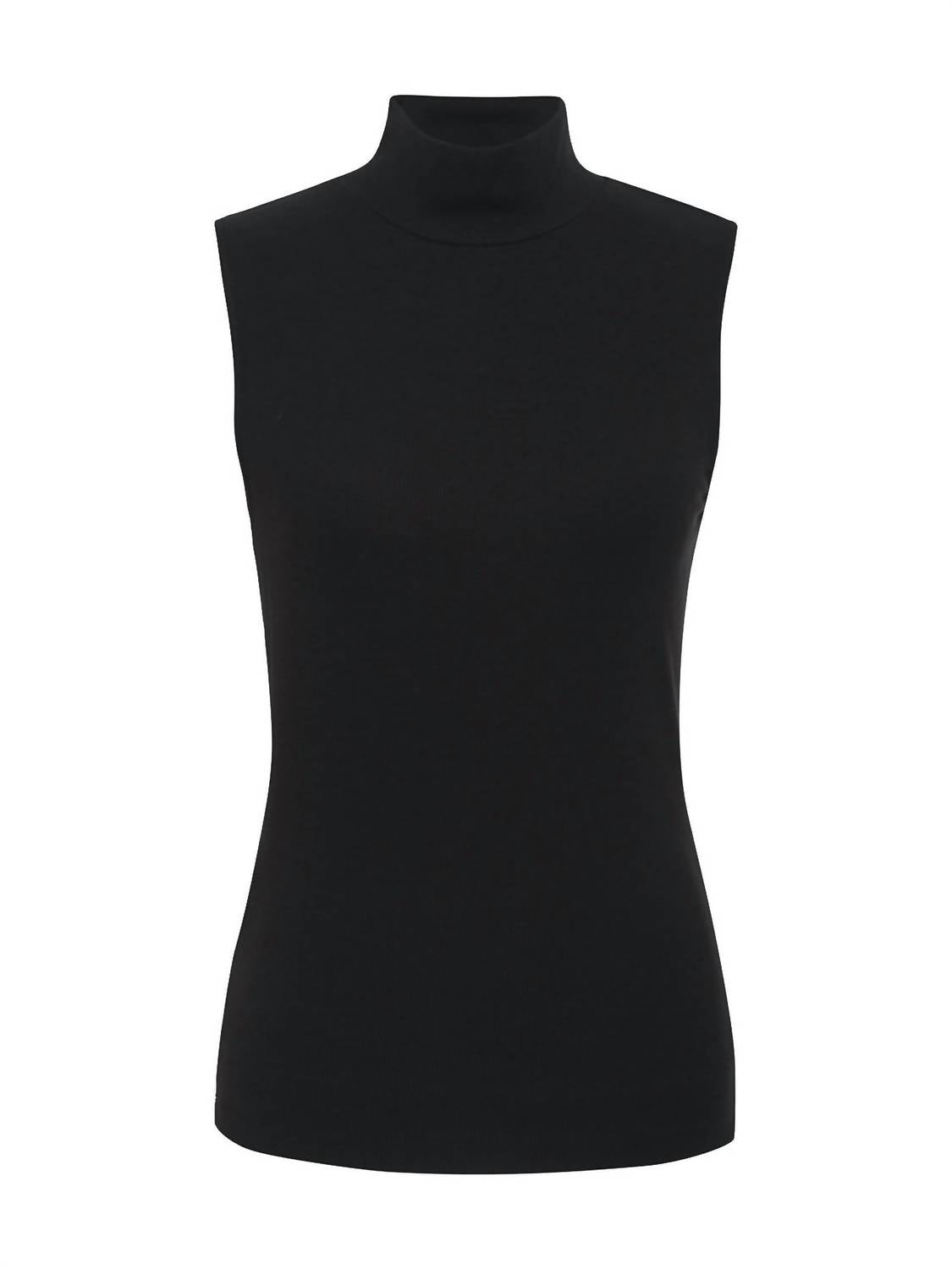 Sanctuary Essential Sleeveless Mock Neck Tank Top in black 1 - women's tank top - view 6