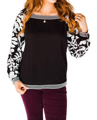Layerz Clothing - Embroidered Sleeve Blouse