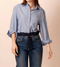 Elan - Ellie Cropped Button Down Top