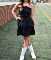 Glam - Ruffle Tube Mini Dress