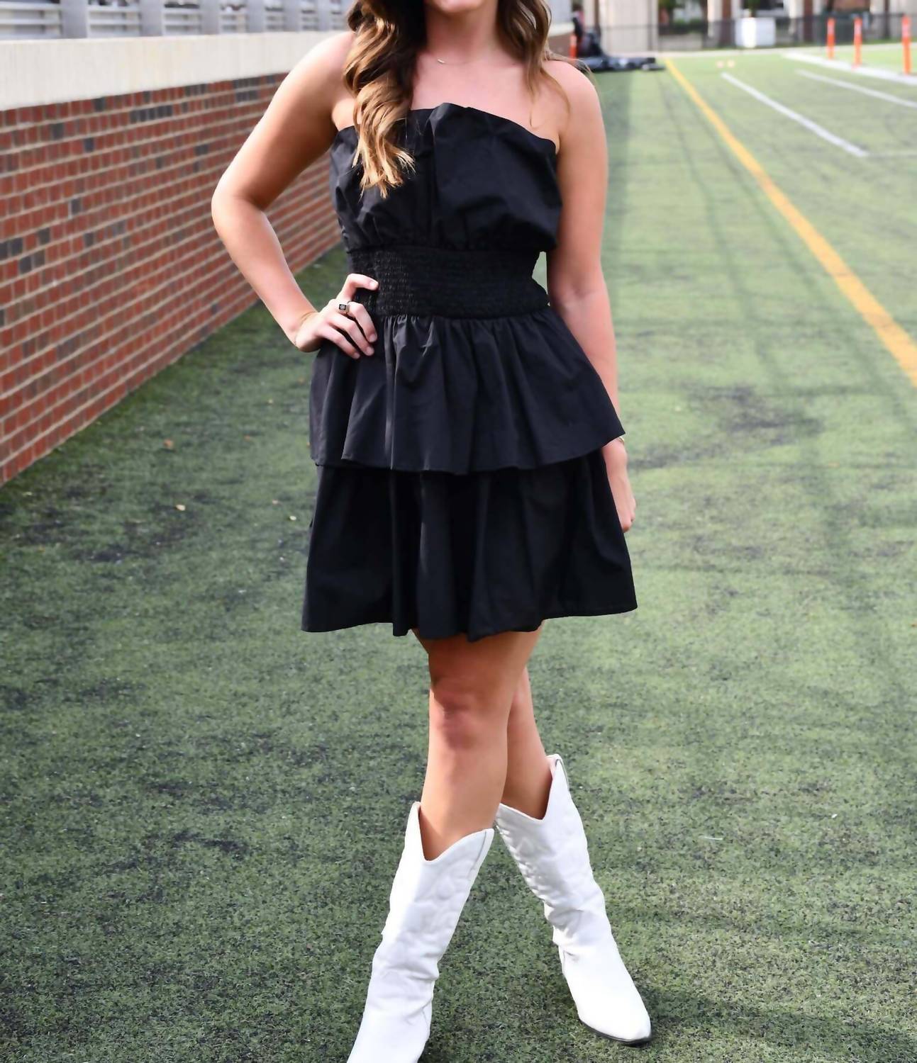Glam - Ruffle Tube Mini Dress