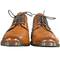 COLE HAAN Mens Leather Lace Wing Oxford Grand 360 Shoes in british tan - men's shoe - detail view