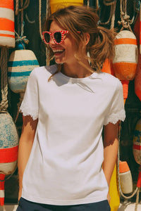 Vilagallo - Lace Sleeve T-shirt