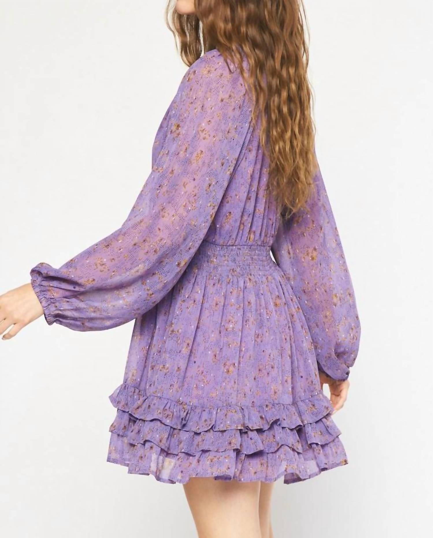 Entro - Long Sleeve Smocked Dress