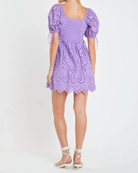 English Factory - Eyelet Scallop Edge Mini Dress