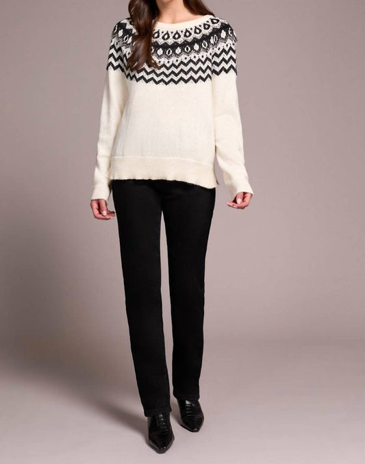 Tribal - Fair Isle Soft Beaded Scoop Neck Sweater