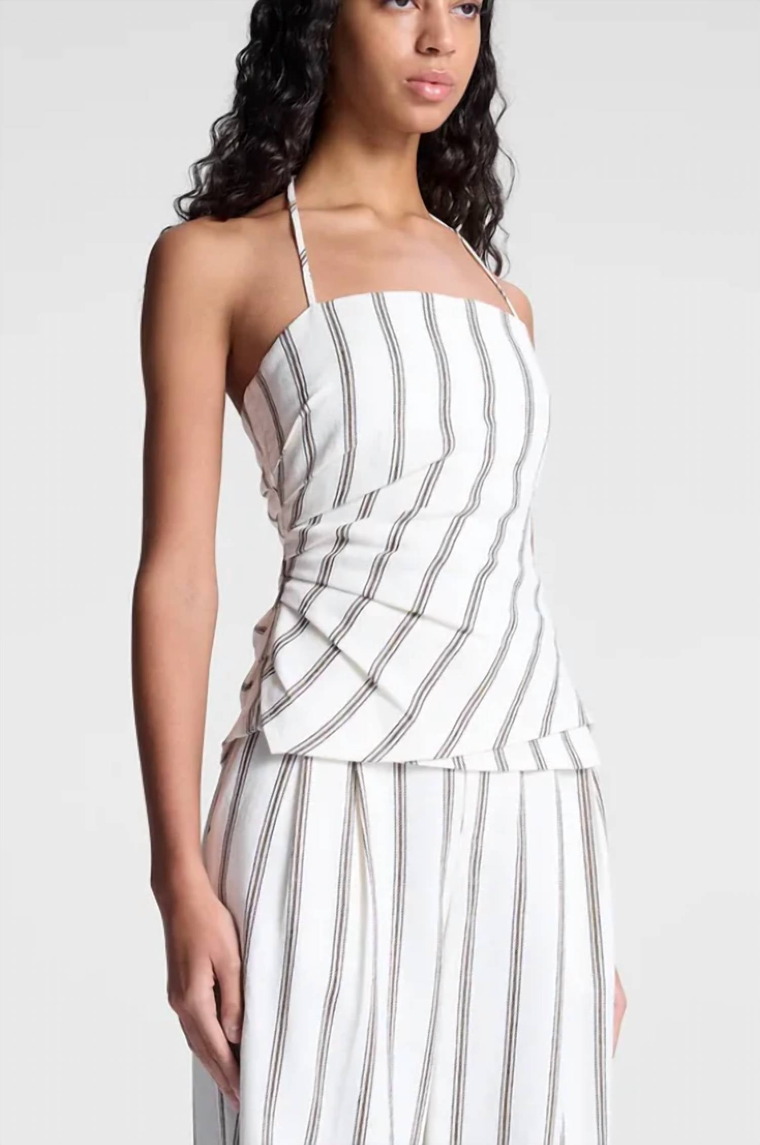 A.L.C. - Charlotte Linen Halter Top