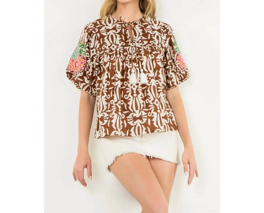 Thml - Penny Print Tassel Top