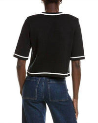Minnie Rose - Short Sleeve Tipped Jacket
