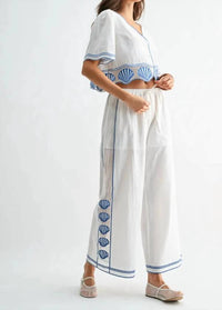 Mint Exclusives - Naia Cotton Embroidered Pant