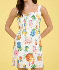 Blu Pepper - Aloha Linen Mini Dress