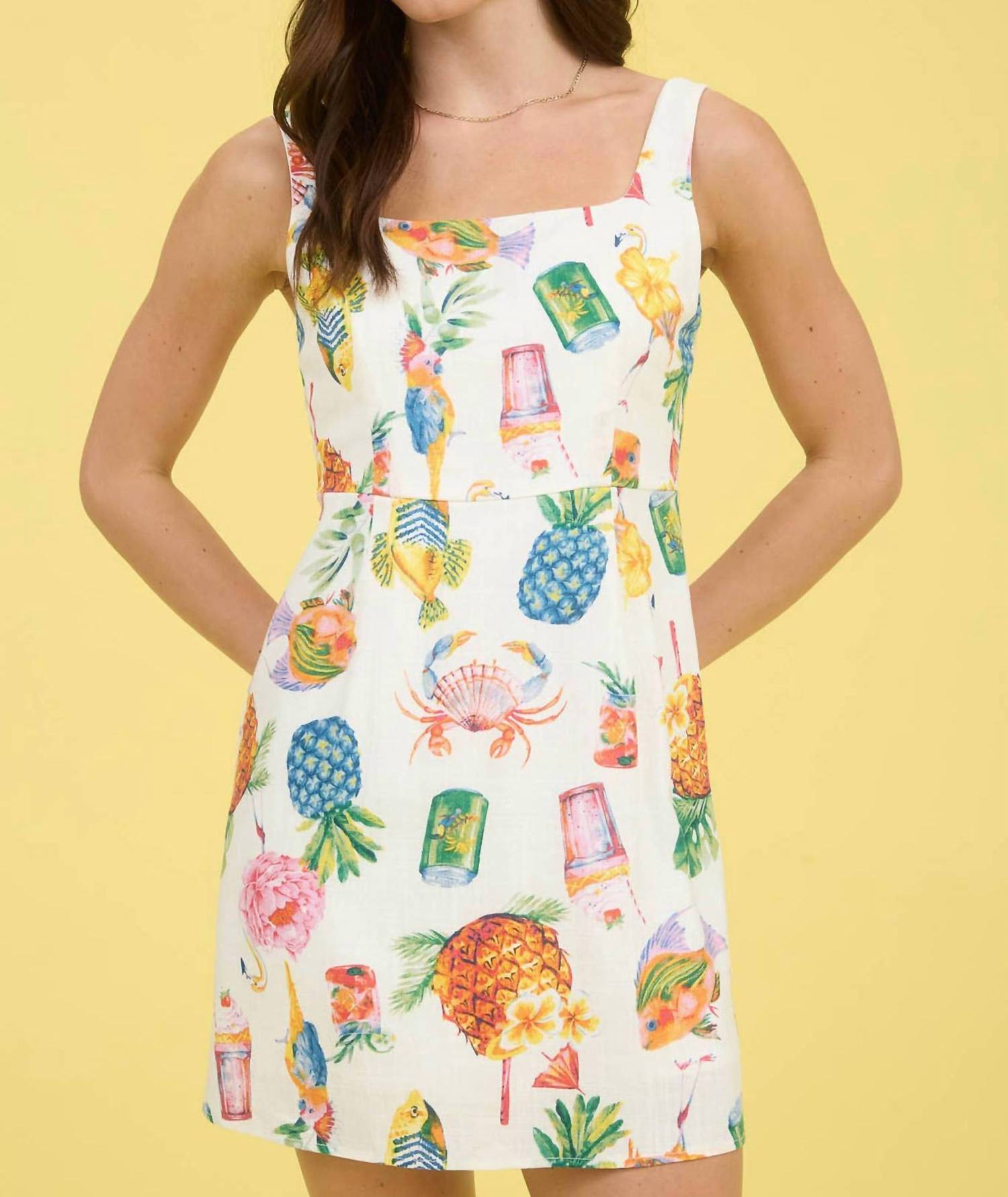 Blu Pepper - Aloha Linen Mini Dress