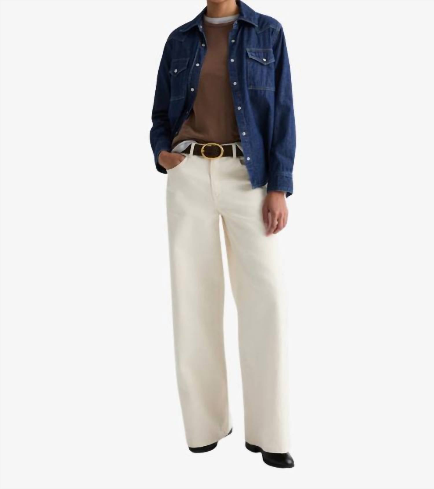 TWP Tiny Dancer Wide Leg Jeans in natural - women's jeans