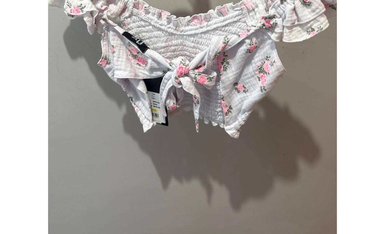 Flowers By Zoe - Girl's Cabbage Rose Tie Back Shirt