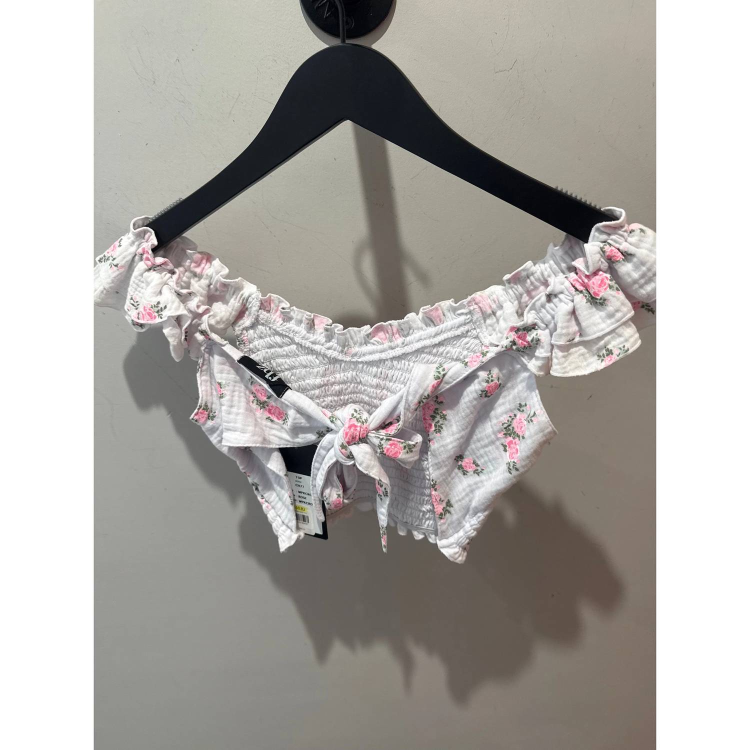 Flowers By Zoe - Girl's Cabbage Rose Tie Back Shirt