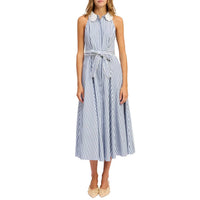 En Saison - Clara Stripe Sleeveless Midi Shirtdress