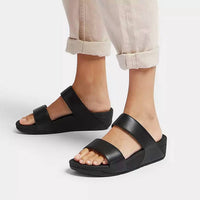 Fitflop - Women's Lulu Adjustable Leather Slides