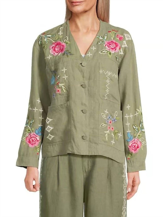 Johnny Was - LINEN WORKWEAR JACKET CATIA