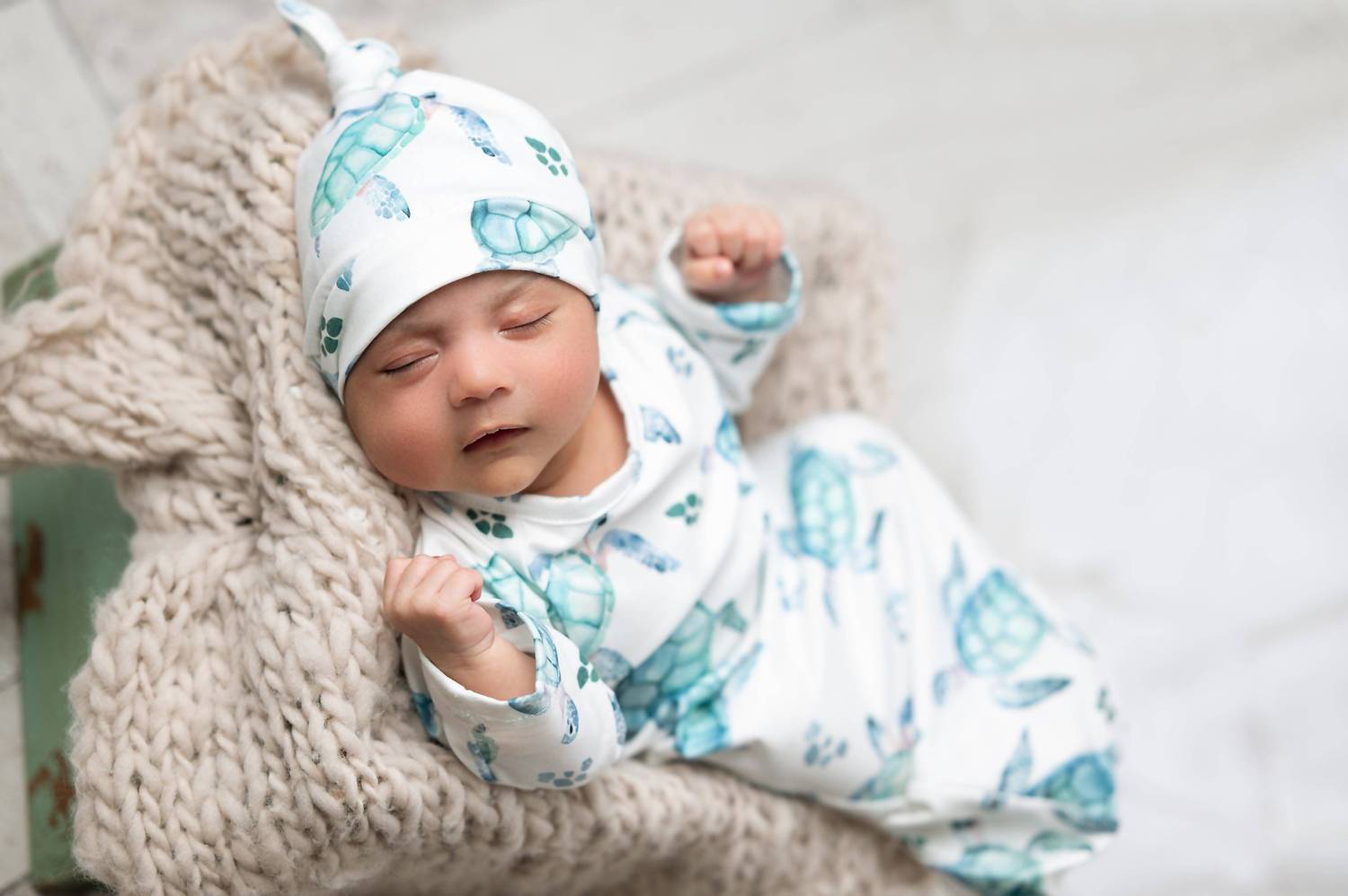 Adorable Sweetness - Infant Baby Gown And Hat Set
