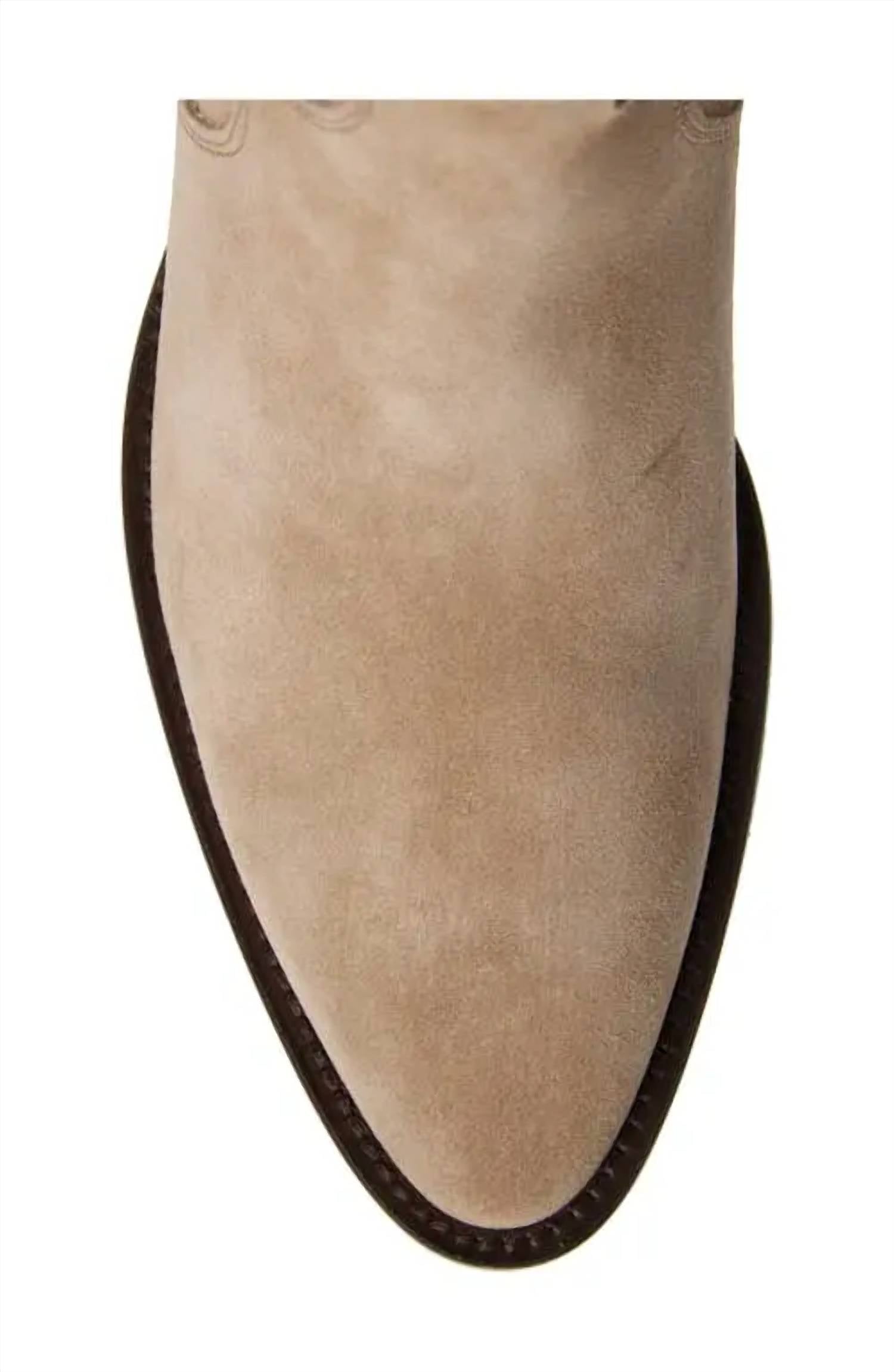 CORDANI Women's Penny Boots in camoscio sabia - women's shoe - alternate view
