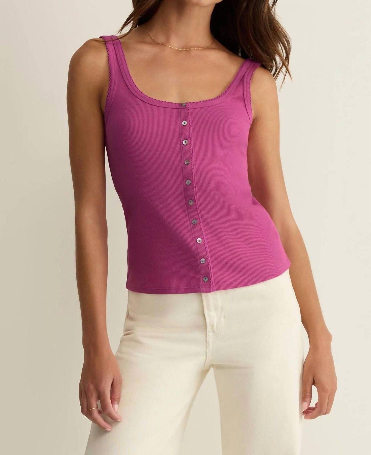 Z Supply - Niko Scallop Rib Tank Top