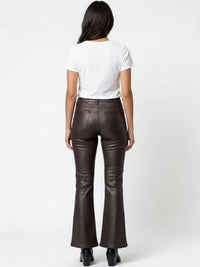 Frame - Le Crop Mini Bootcut Coated Jeans