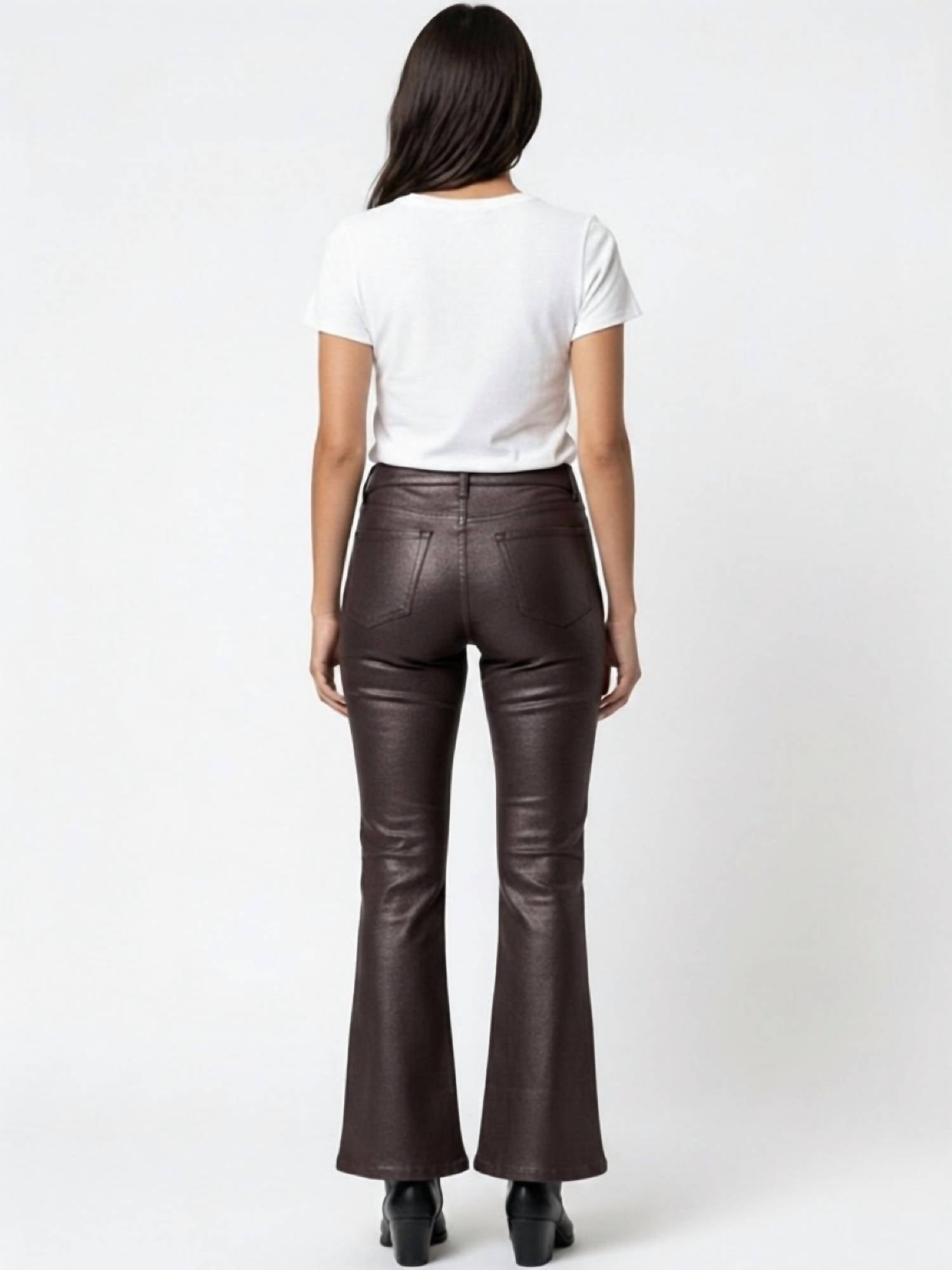 Frame - Le Crop Mini Bootcut Coated Jeans