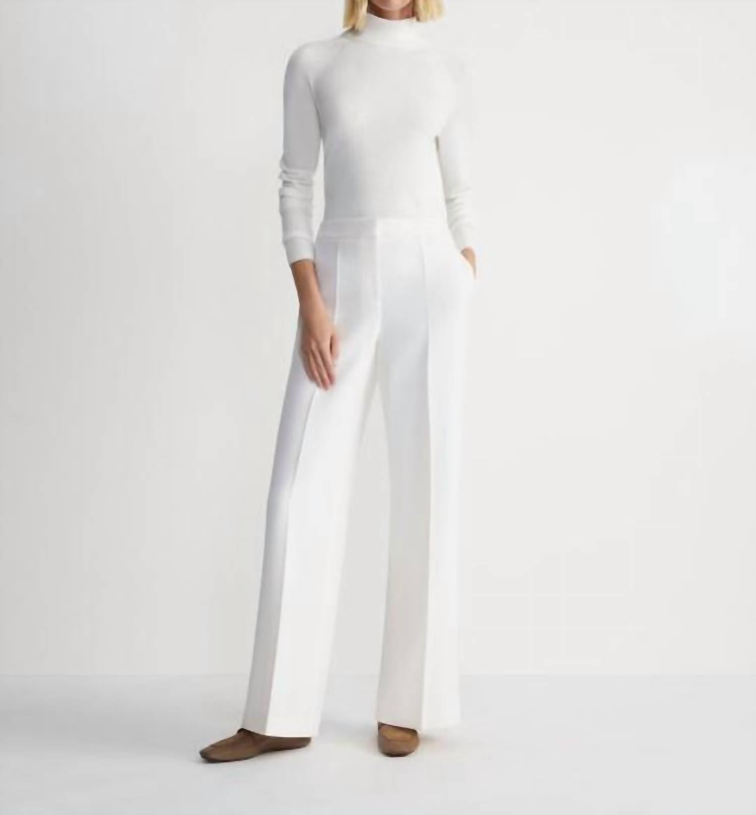 Lafayette 148 - Petite Responsible Matte Crepe Turtleneck Sweater
