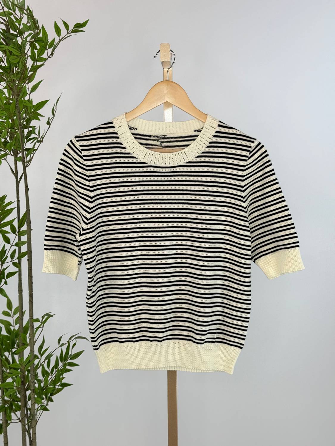 Velvet Heart - Women's Crewneck Stripe Sweater