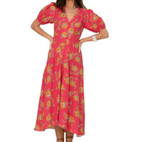 Sonmer - V-neck Poppy Dress