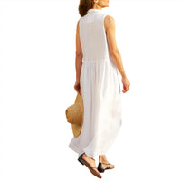 Frank & Eileen Women's Daphne Dress in white - women's dress - detail view