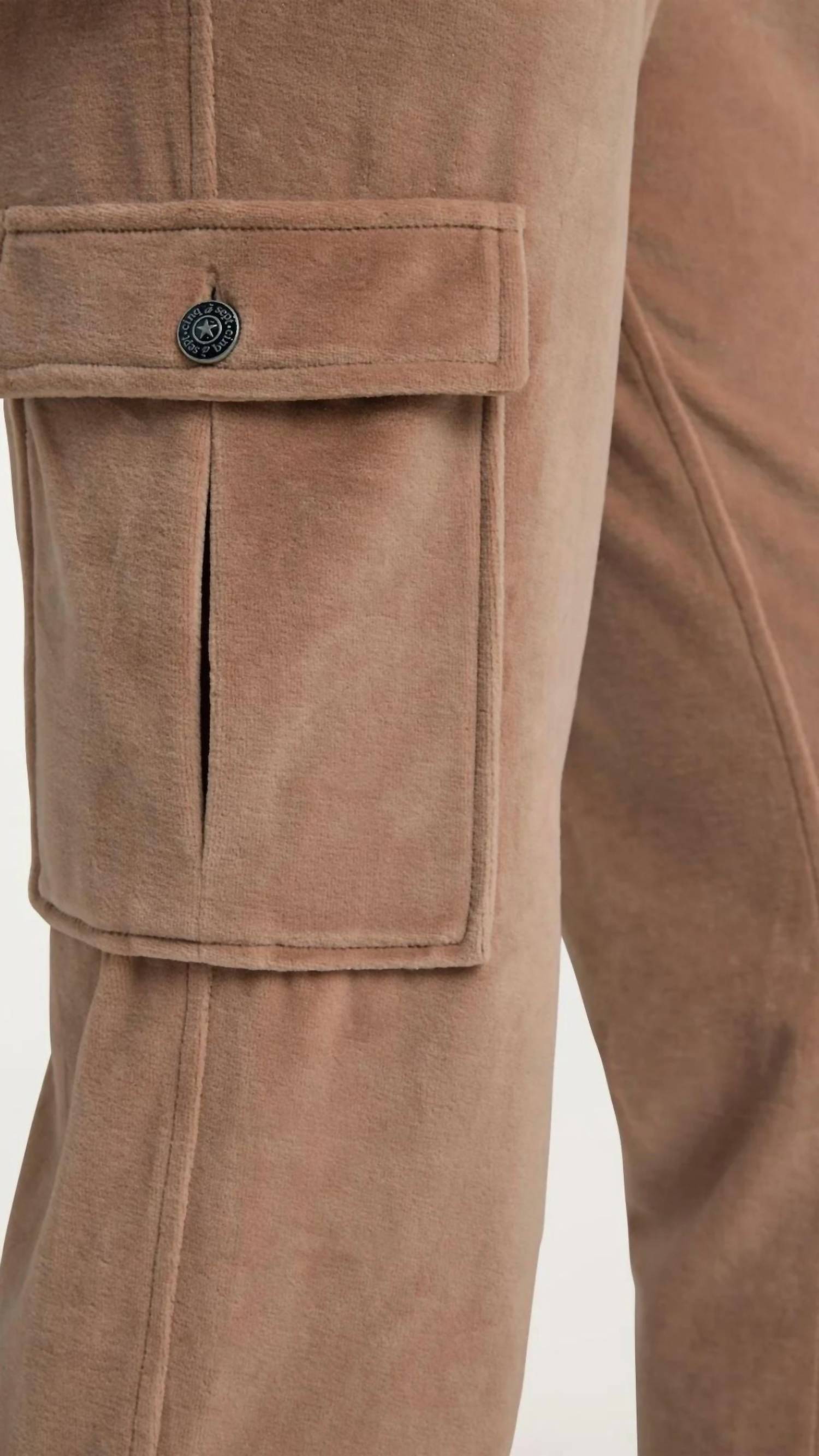 cinq a sept Velour Giles Pant in mocha - women's pants - view 4