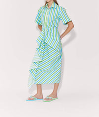 Rosie Assoulin - Gathered Ruffle Shirt Dress