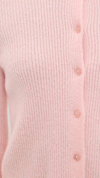 DAZE Muse Long Sleeve Cardigan in pink - women's cardigan - view 5