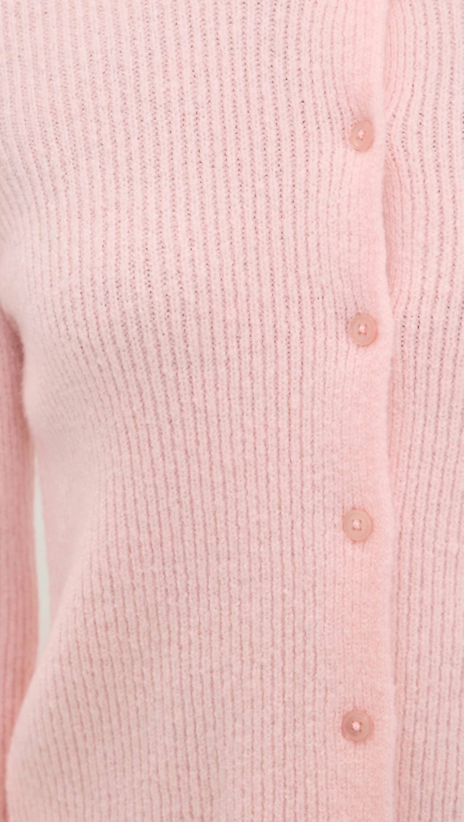 DAZE Muse Long Sleeve Cardigan in pink - women's cardigan - view 5