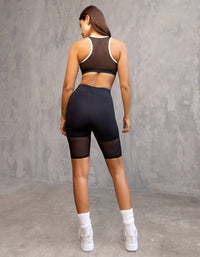 HEROINE SPORT High Support Duo Shorts in black - women's shorts - detail view